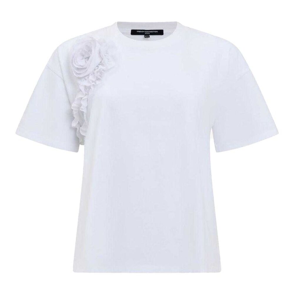French Connection Womens/Ladies Rose Crepe T-Shirt / White